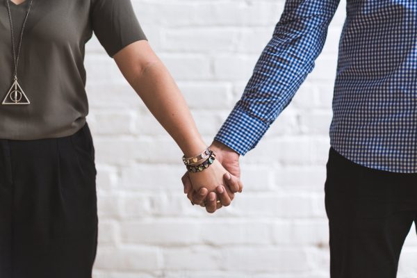 holding hands